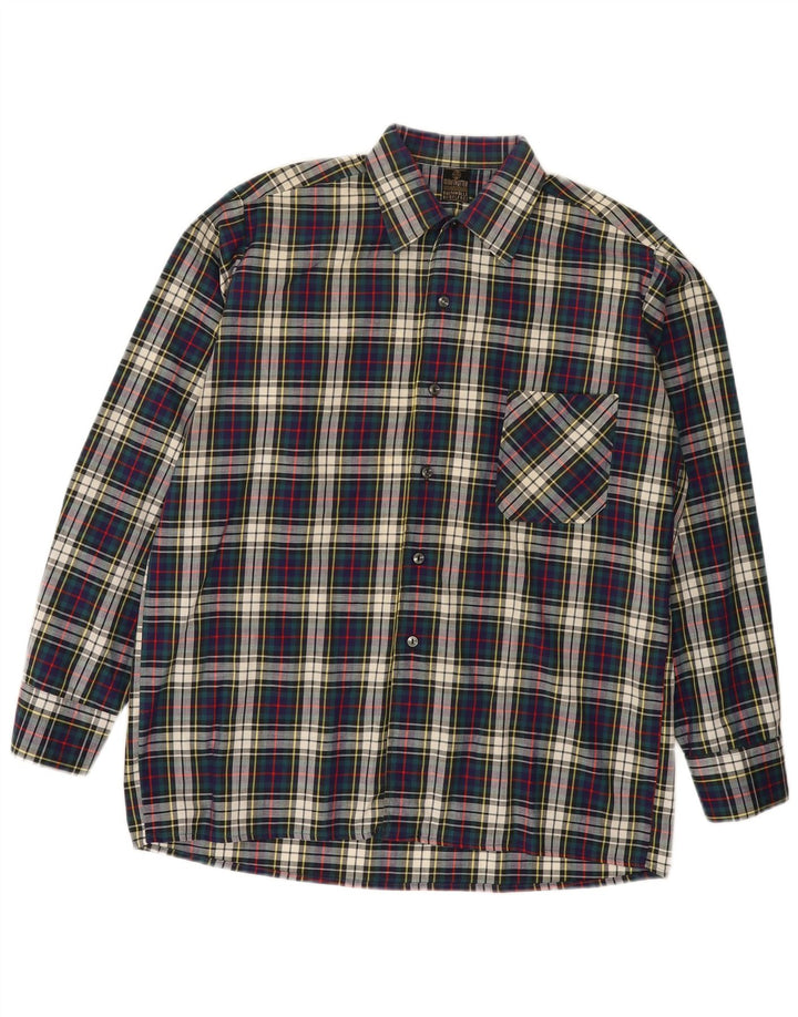 BUGELFREI Mens Flannel Shirt Large Multicoloured Check Cotton