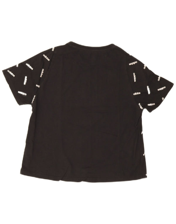 Adidas ženska majica kratkih rukava s grafičkim motivima UK 12/14 srednje crni pamučni logotip