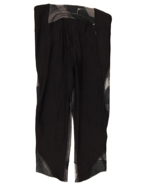 Under Armour ženske Heat Gear Capri tajice UK 14 srednje crne geometrijske