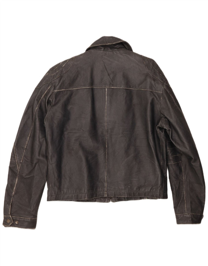 Vintage muška kožna jakna IT 52 XL crna