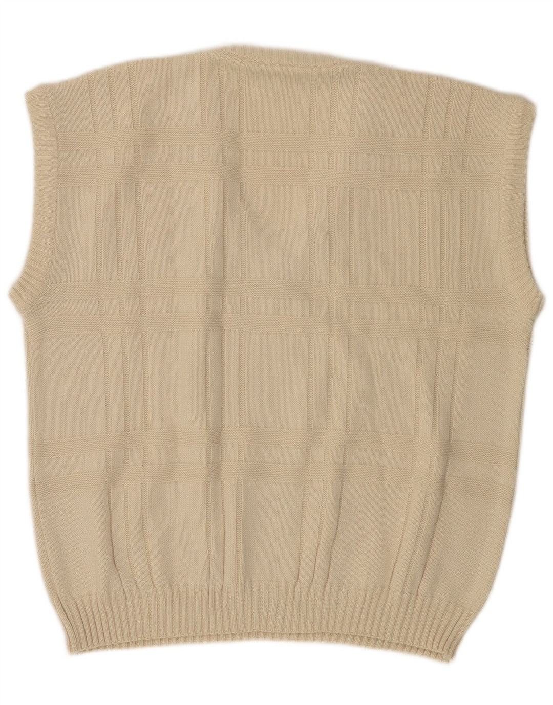 VINTAGE muški prsluk bez rukava IT 52/54 veliki sivo bijeli poliakril