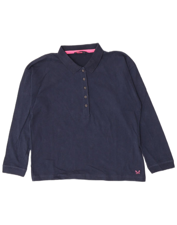 Crew Clothing Ženska polo majica dugih rukava UK 12 srednje tamnoplava