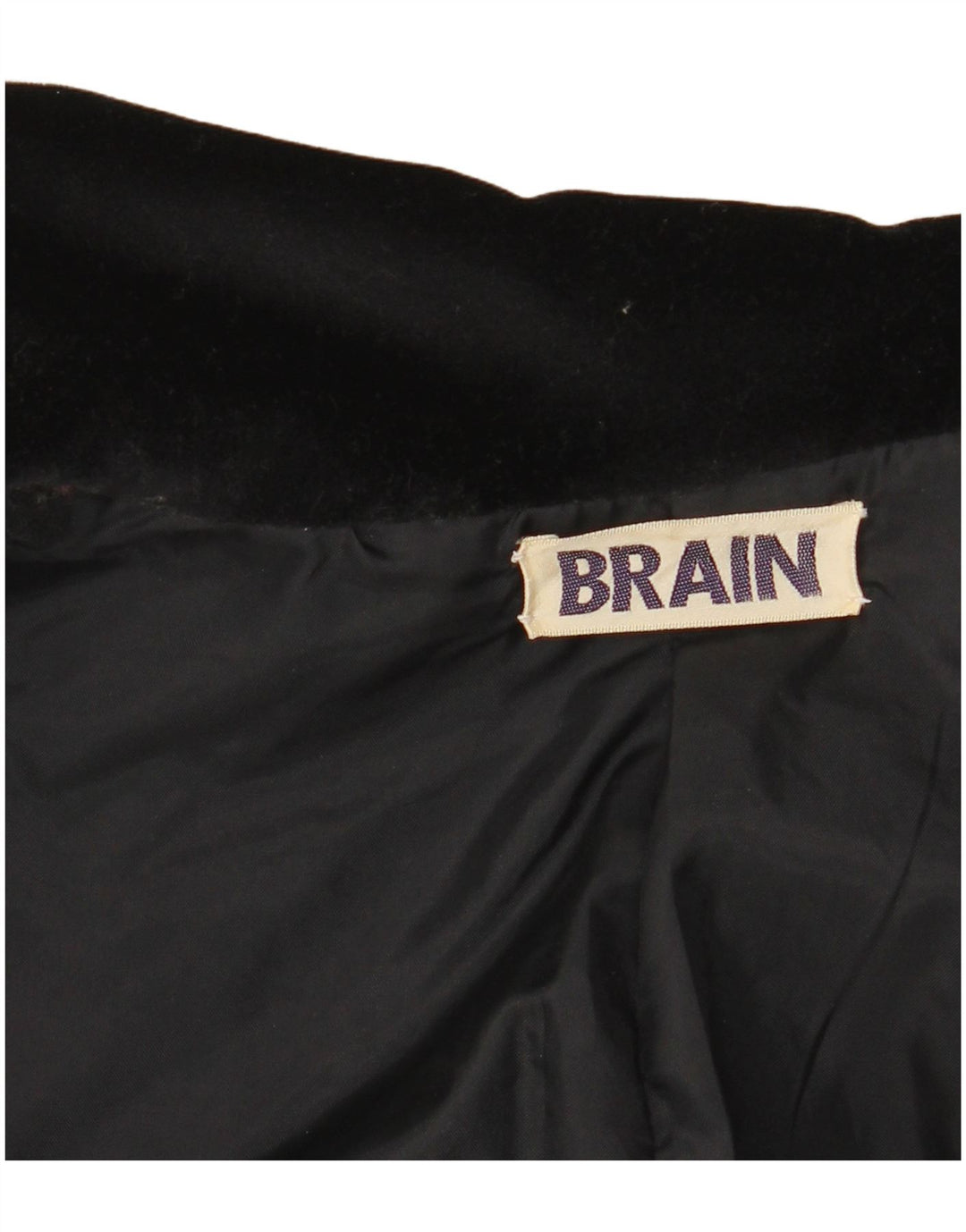 VINTAGE Ženska baršunasta jakna s jednim gumbom UK 12 Srednje crna