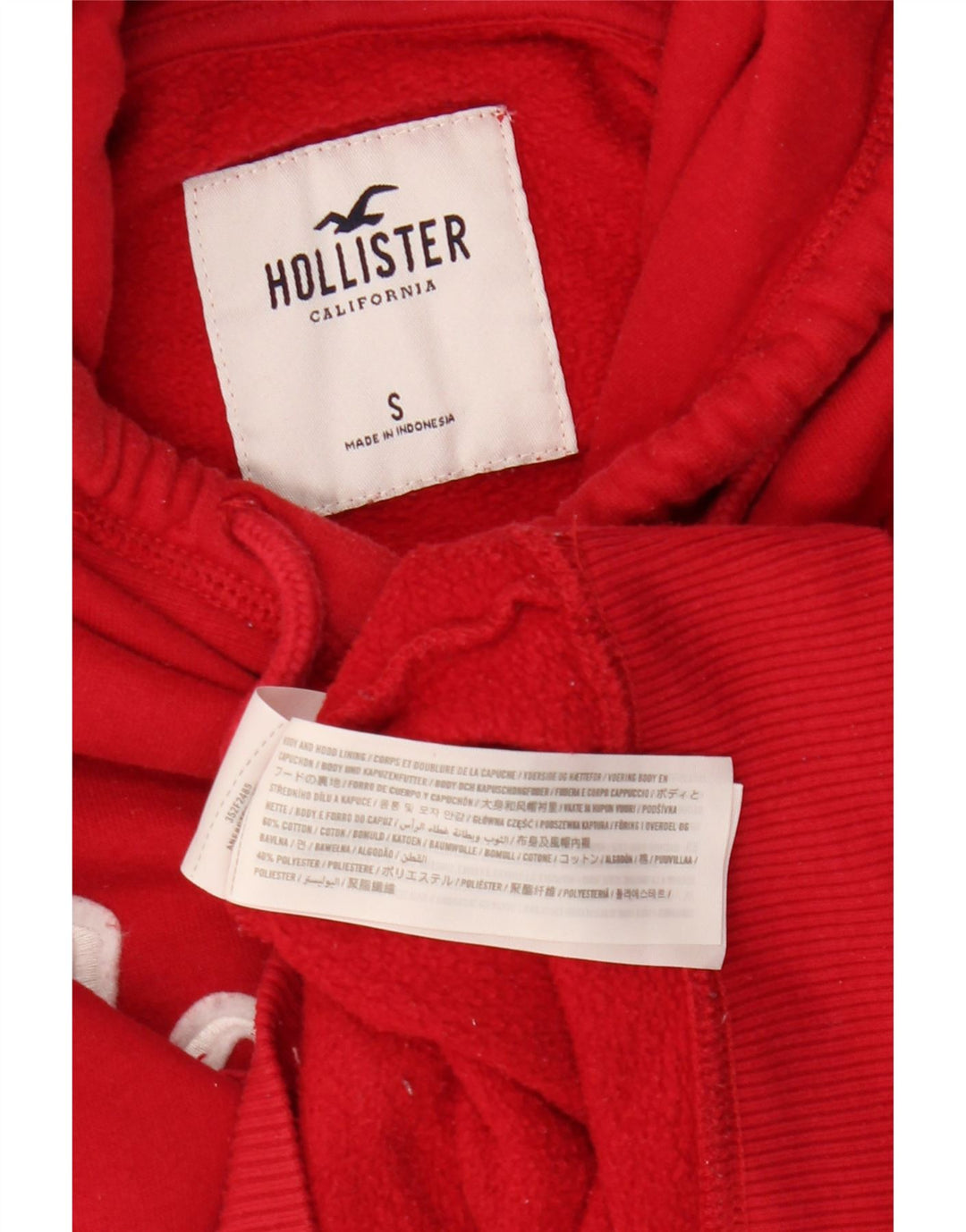 HOLLISTER Ženska majica s kapuljačom s grafičkim motivima UK 10 Mali crveni pamuk