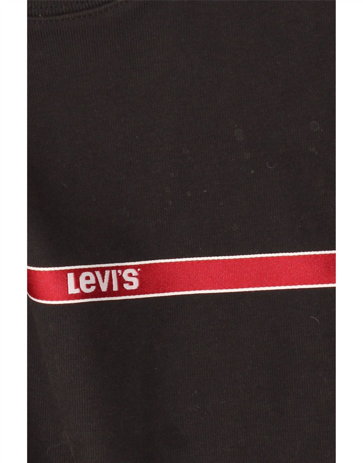 LEVI'S ženska prekomjerna majica s kratkim rukavima UK 6 XS crna na pruge