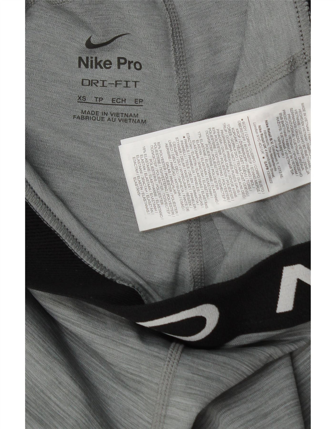 NIKE Ženske Dri Fit Graphic Leggings UK 4 XS sivi flekasti poliester