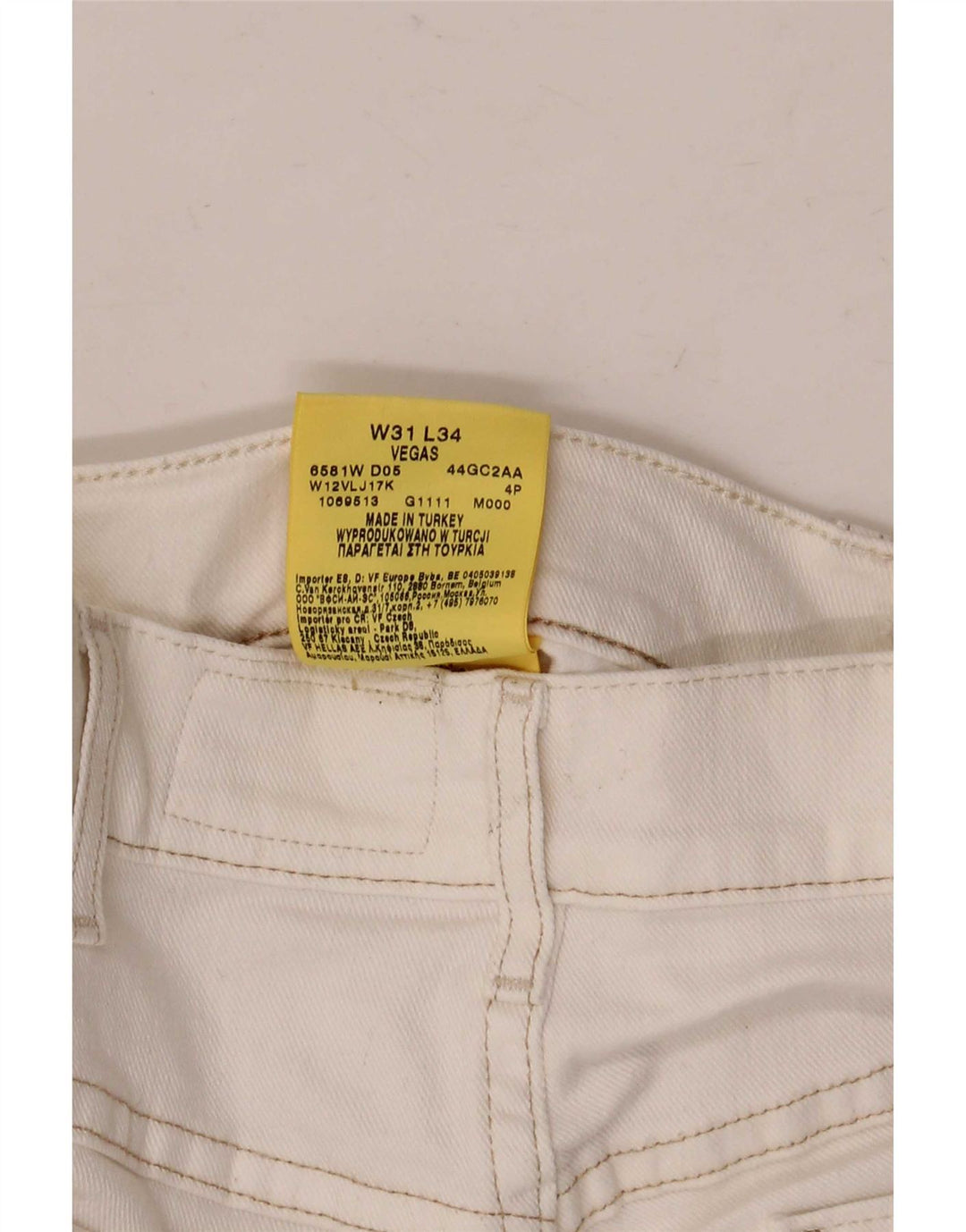 Wrangler muške Vegas traper kratke hlače W31 Srednje bijeli pamuk