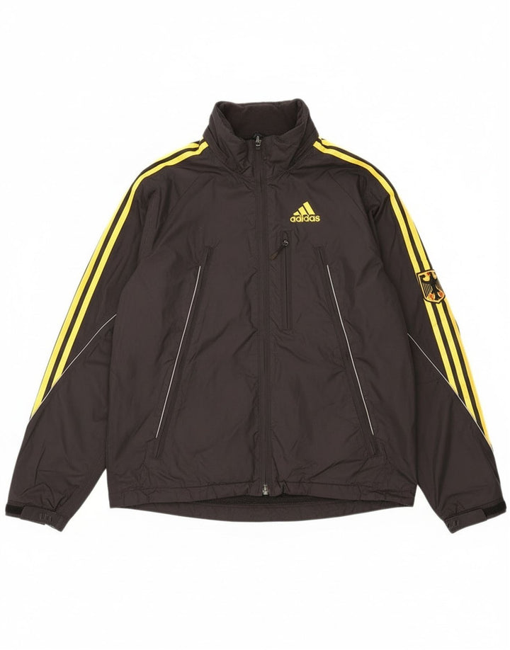 Adidas Mens Germany Graphic Windbreaker Jacket UK 38/40 Medium Black Nylon