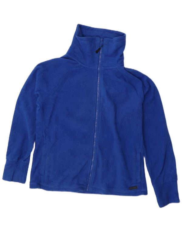 CALVIN KLEIN Ženska grafička jakna od flisa UK 14 srednje plavi poliester