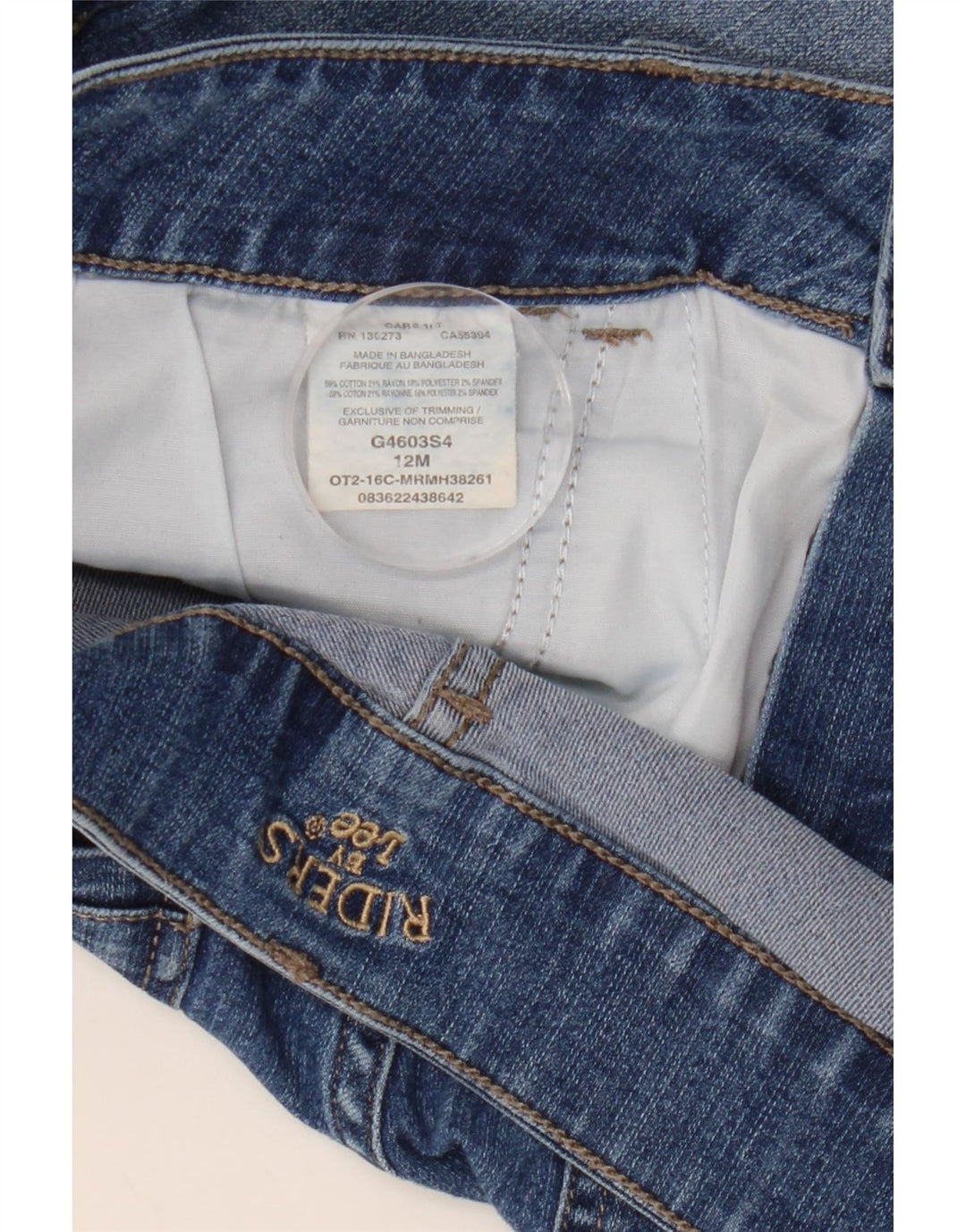 LEE ženske kratke traper hlače Riders US 12 Large W32 plavi pamuk