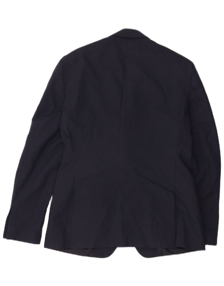 Zara muška jakna sa 2 gumba EU 54 XL tamnoplavi poliester