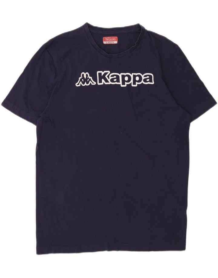 KAPPA Mens Graphic T-Shirt Top Large Navy Blue Vintage Kappa and Second-Hand Kappa from Messina Hembry 