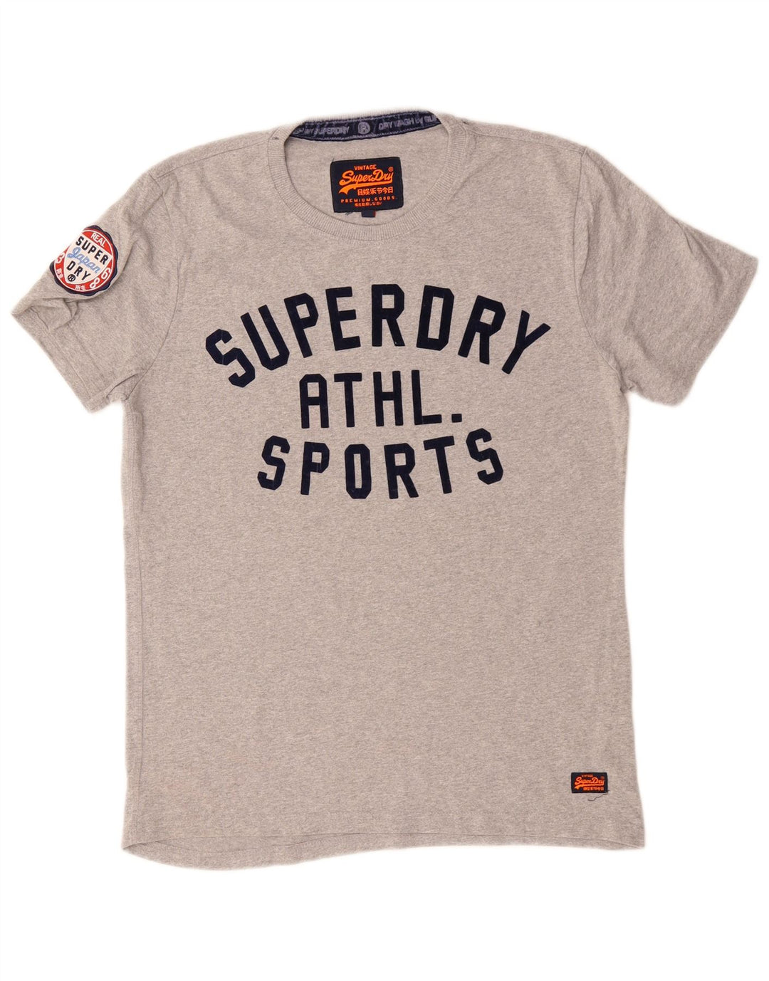 SUPERDRY muška majica kratkih rukava s grafičkim motivima, veliki sivi pamuk
