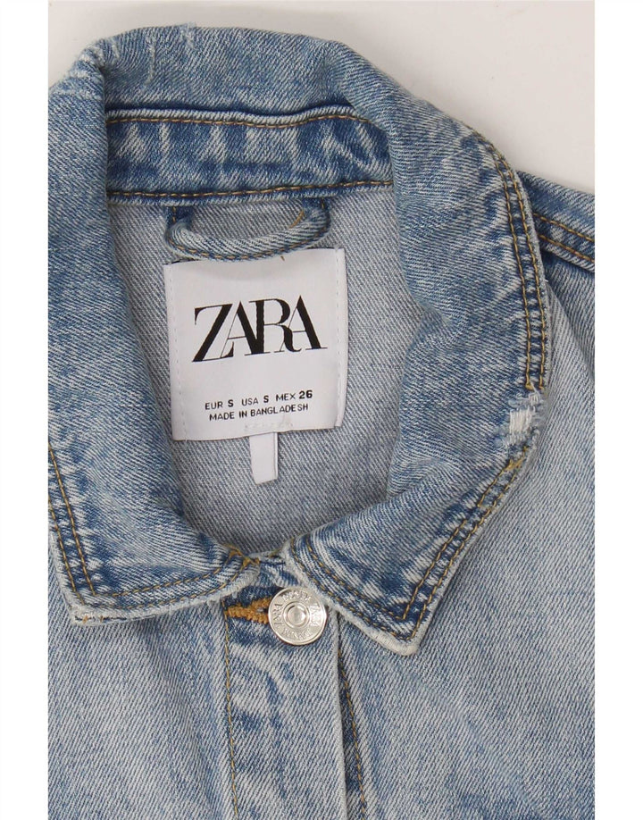 Zara ženska traper jakna UK 10 Small Blue