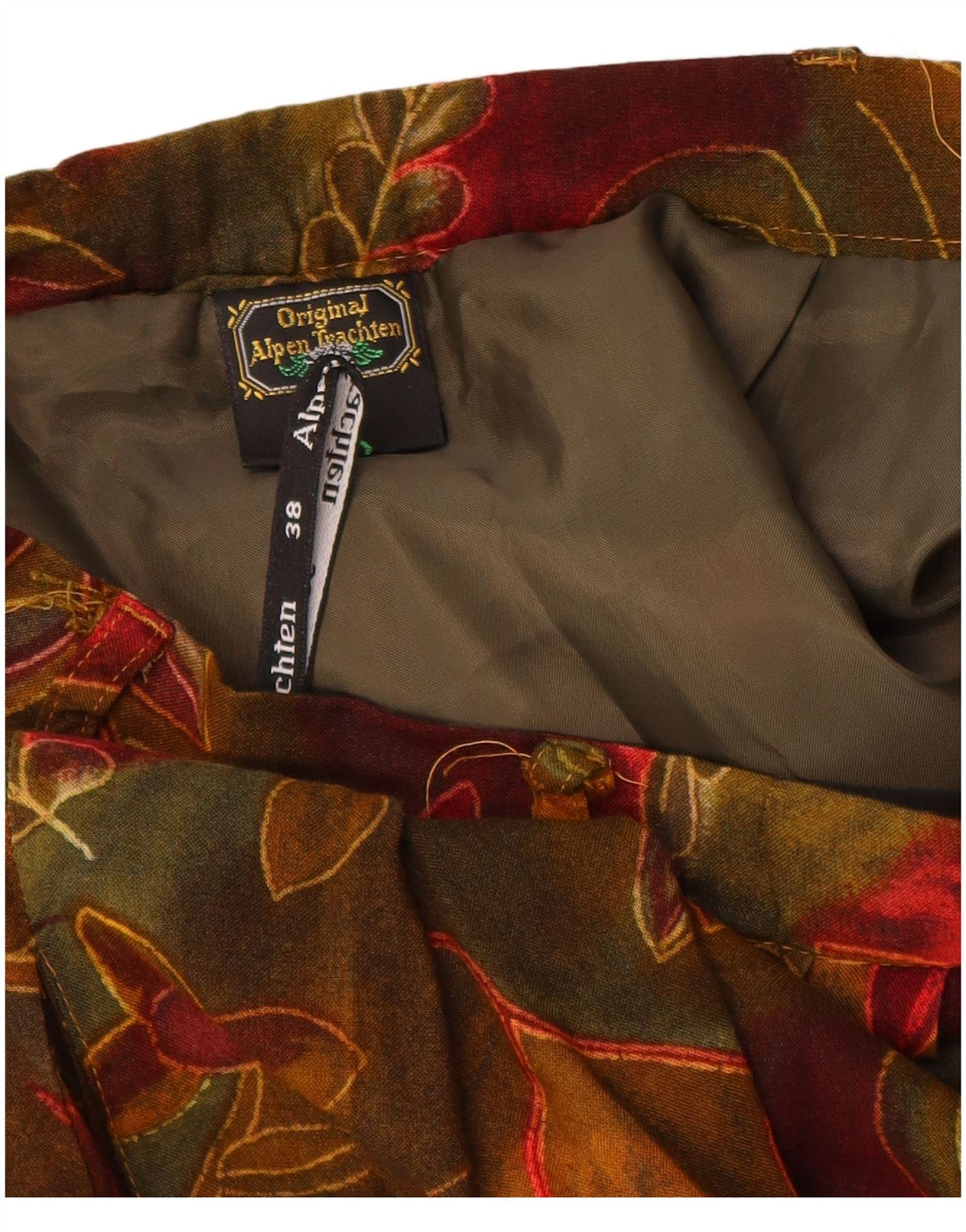 ORIGINAL ALPEN TRACHTEN ženska suknja A-kroja EU 38 Srednja W26 Bordo