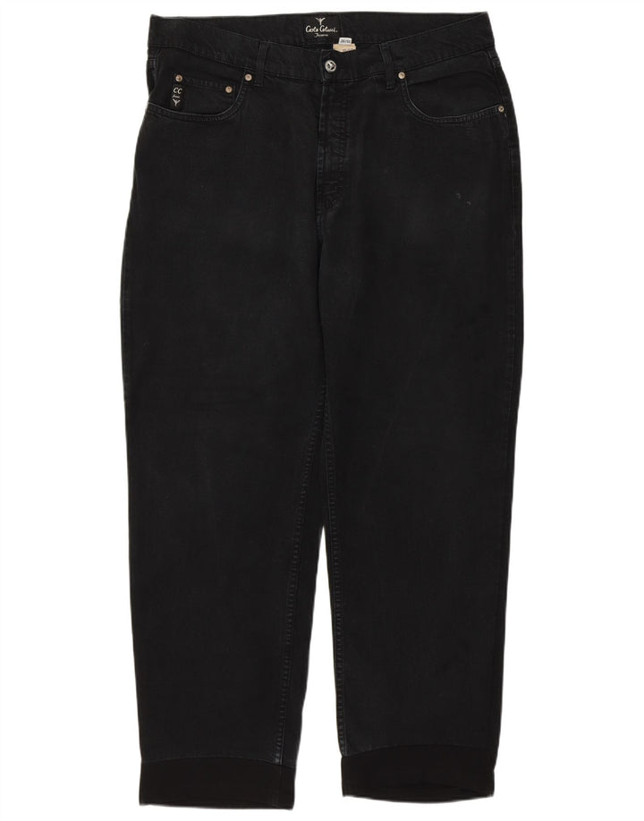 CARLO COLUCCI Womens Tapered Jeans W35 L27 Black