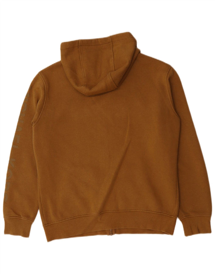 MICHAEL KORS Muški pulover s kapuljačom s patentnim zatvaračem, srednje smeđi pamuk