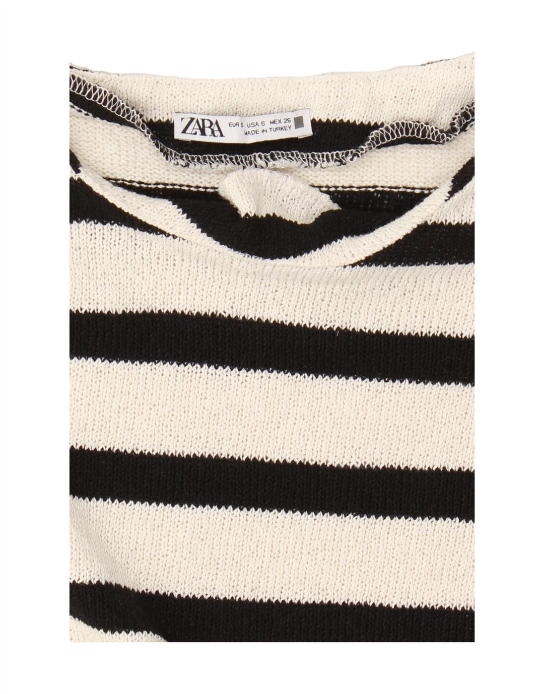 ZARA Womens Sleeveless Blouse Top UK 10 Small White Striped Vintage Zara and Second-Hand Zara from Messina Hembry 