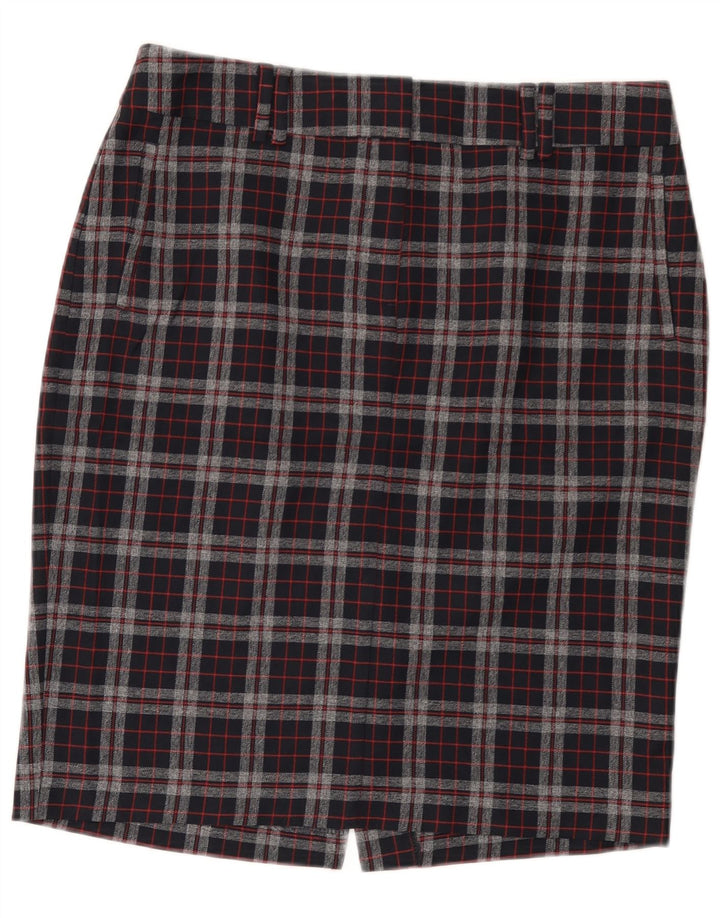 Marks & Spencer ženska pencil suknja UK 14 velika W32 crni karirani poliester