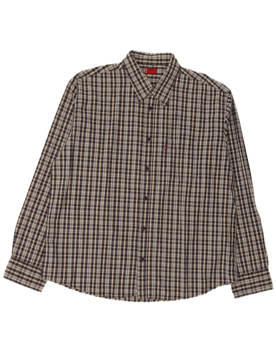 LEVI'S muška košulja XL tamnoplavi karirani poliester