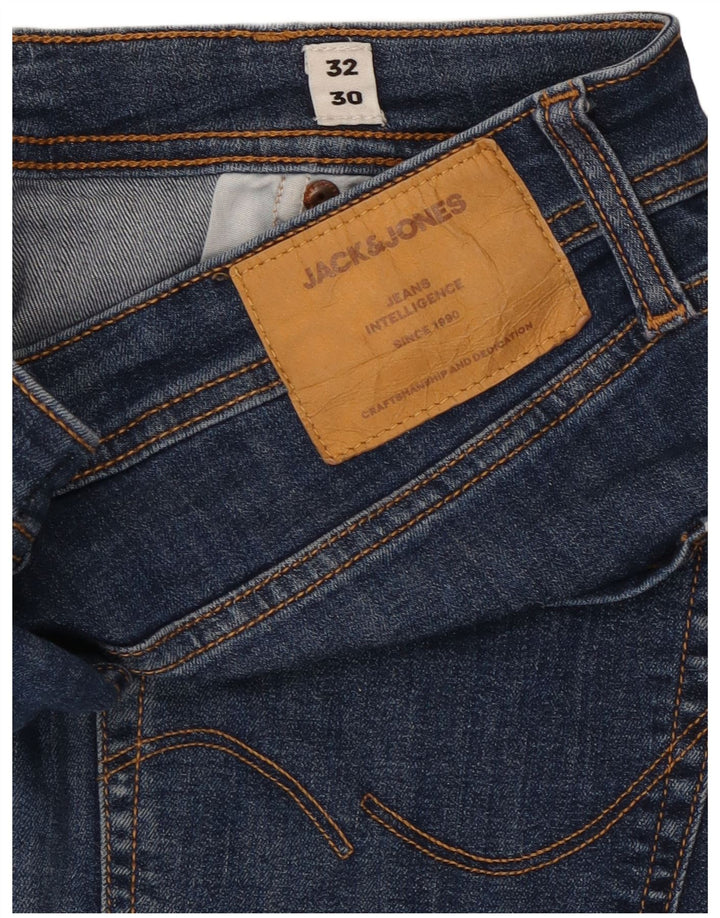 Jack & Jones Muške uske traperice W32 L30 Plavi pamuk