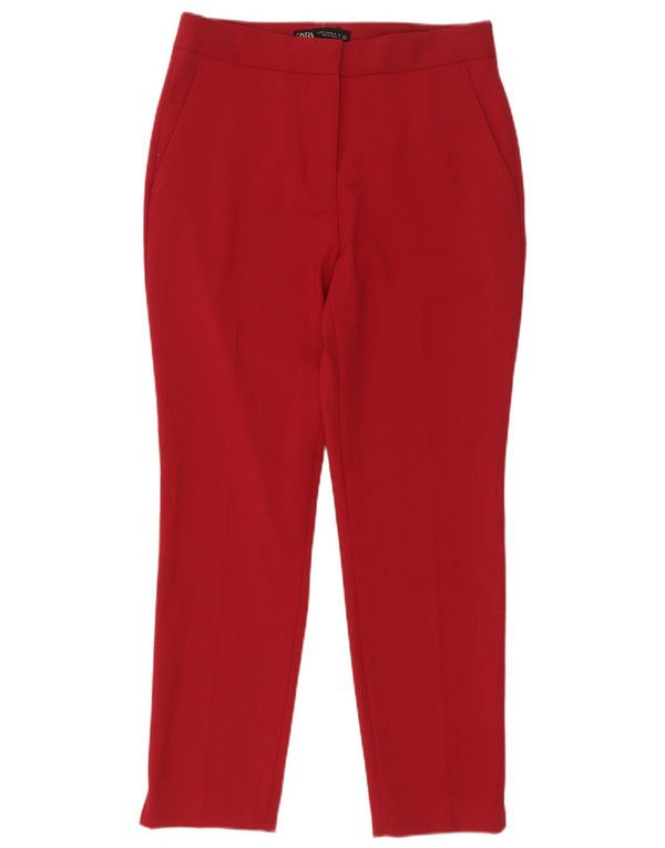 Zara ženske uske chino hlače EU 36 XS W26 L26 Crveni poliester