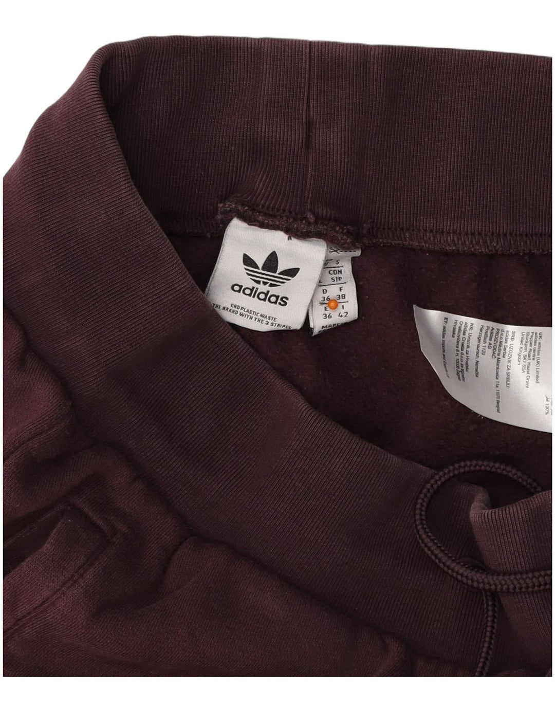 ADIDAS Ženska trenirka Hlače Joggers UK 10 Small Burgundy Cotton