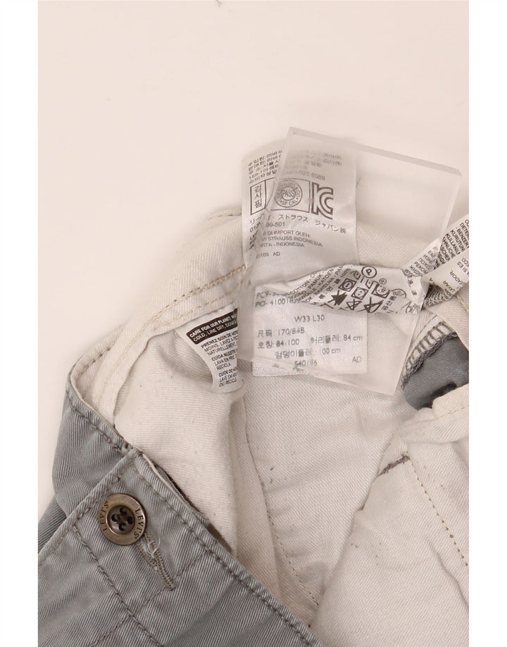 LEVI'S muške ravne chino hlače W33 L30 sivi pamuk