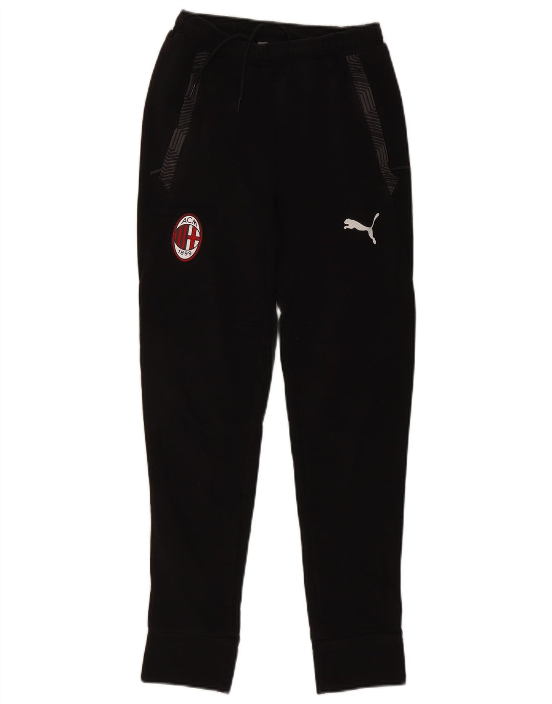 PUMA Ženske AC Milan Trenirke Hlače Joggers UK 4 XS crne geometrijske