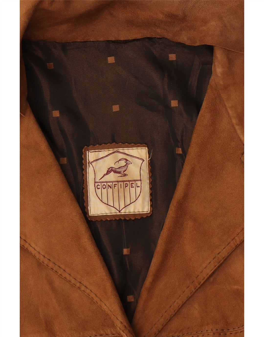 VINTAGE Ženska jakna od brušene kože s 3 gumba UK 16 Velika smeđa