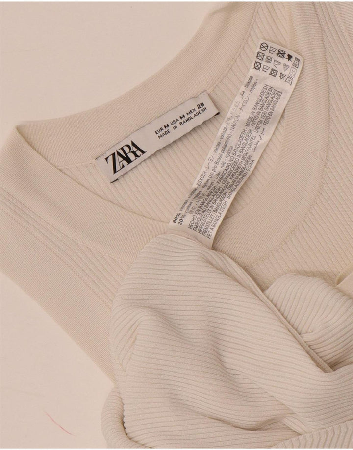 Zara ženski prsluk UK 12 srednje bijele viskoze
