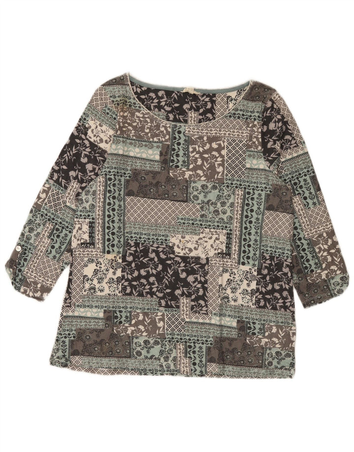 WHITE STUFF Top ženske bluze UK 12 srednje raznobojni patchwork