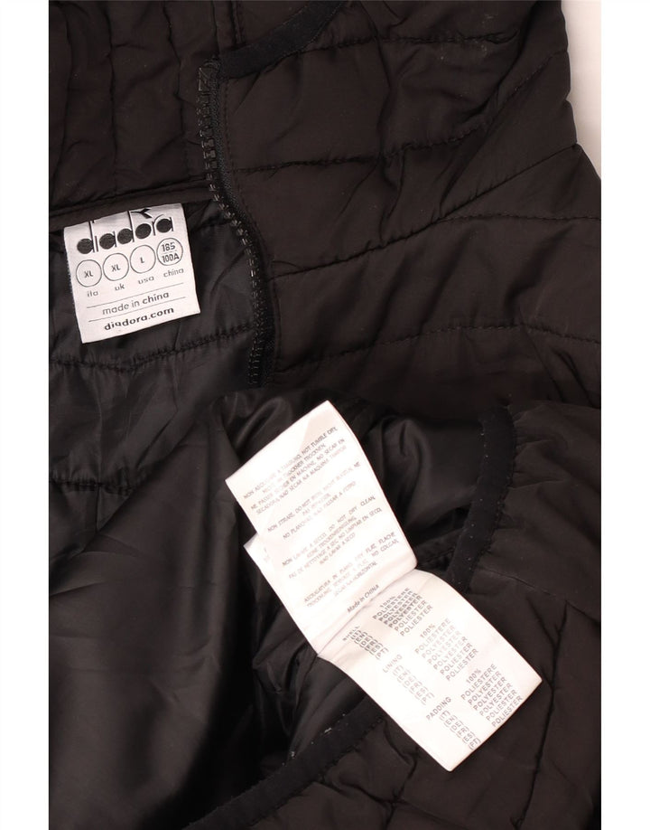 Diadora muška podstavljena jakna s kapuljačom UK 42 XL crni poliester