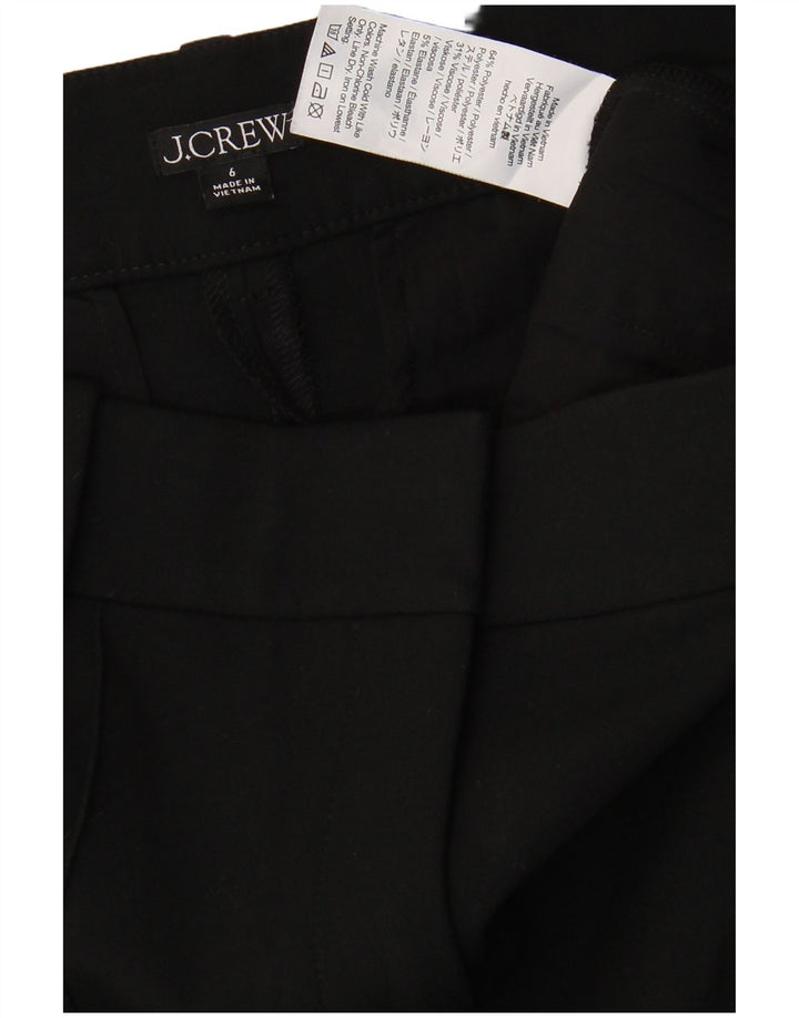 J. CREW Ženske ravne chino hlače US 6 srednje W30 L31 crni poliester