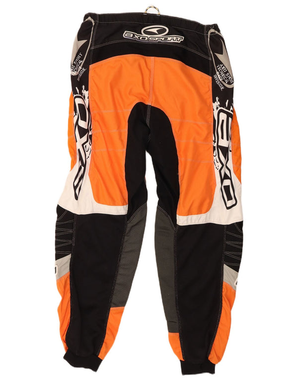 AXO muške Graphic Moto Racer Hlače EU 54 2XL W38 L30 Narančasta boja