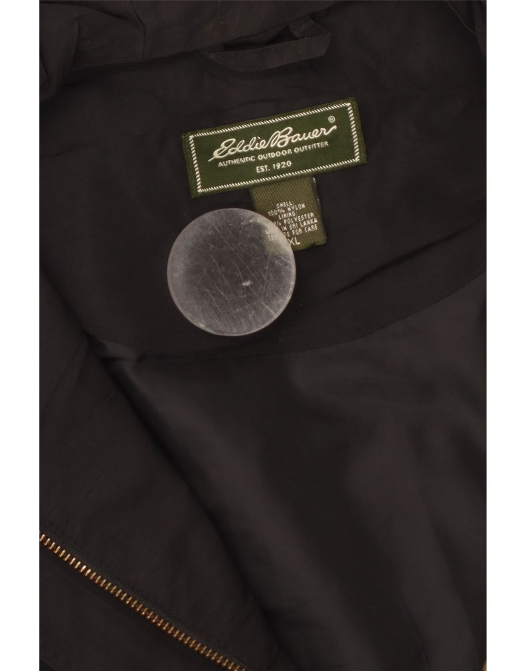 Eddie Bauer ženska velika vjetrovka s kapuljačom UK 18 XL crni najlon