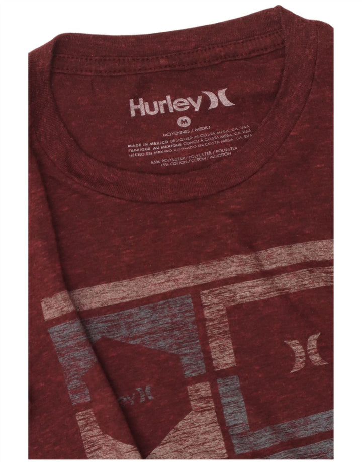 Muška majica s grafičkim motivima Hurley srednje kestenjaste boje od poliestera