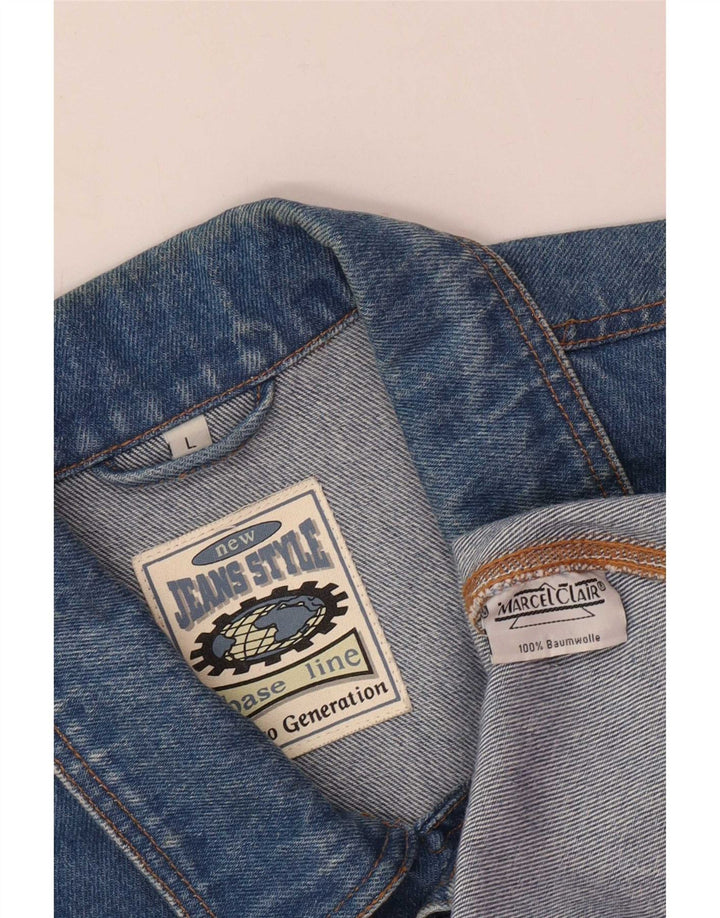 Marcel Clair Muška traper majica UK 40 Large Blue Cotton