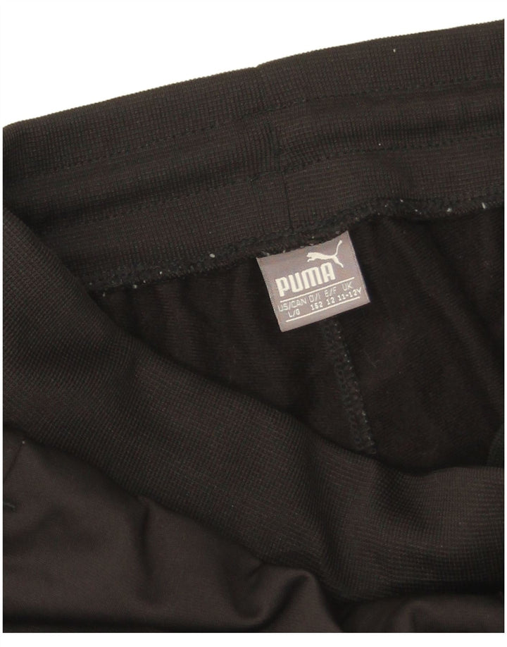 Puma Boys Graphic Trenirka Hlače Joggers 11-12 Years Black Poliester