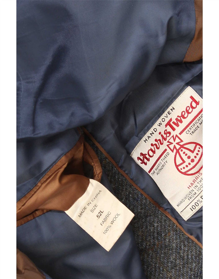 Harris Tweed muški sako sa 2 gumba IT 52 XL siva karirana vuna