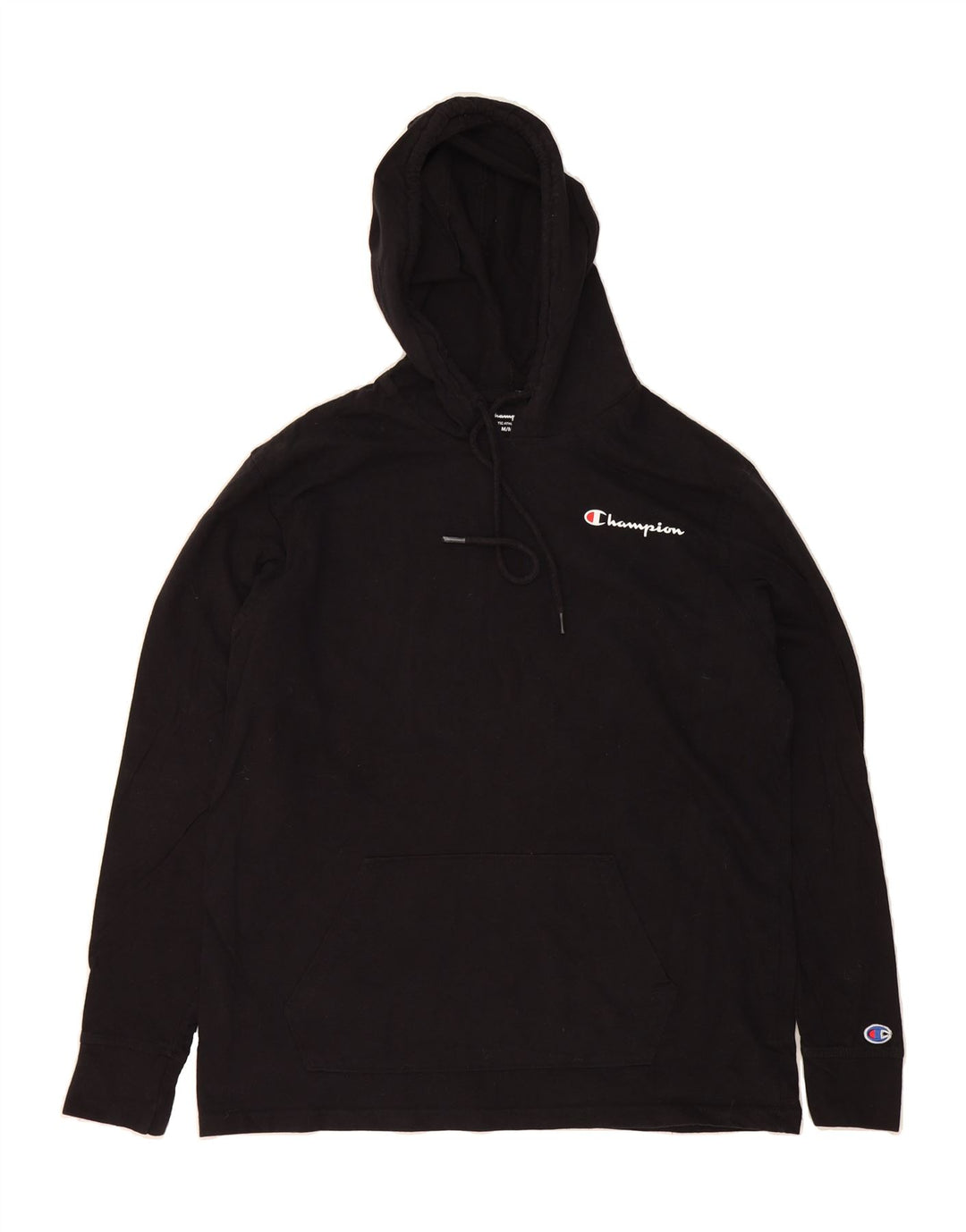 CHAMPION Mens Hoodie Jumper Medium Black Cotton Vintage Champion and Second-Hand Champion from Messina Hembry 