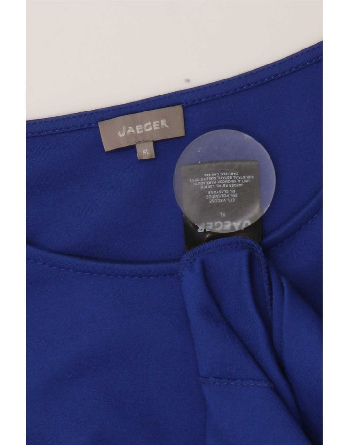 Jaeger ženska majica s 3/4 rukavima UK 18 XL plava viskoza