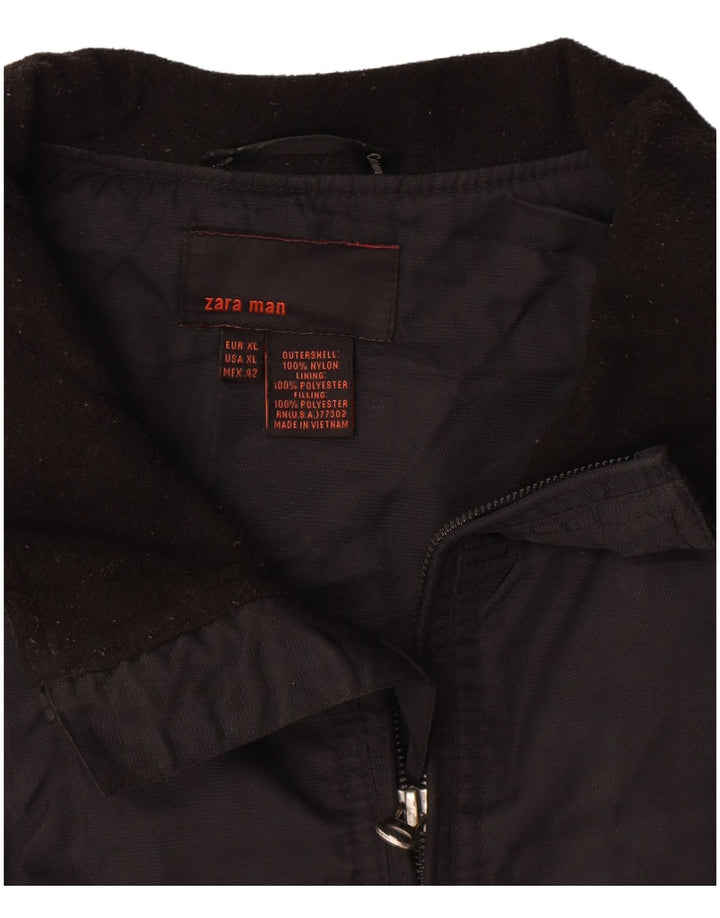 Zara muška bomber jakna UK 42 XL crni najlon