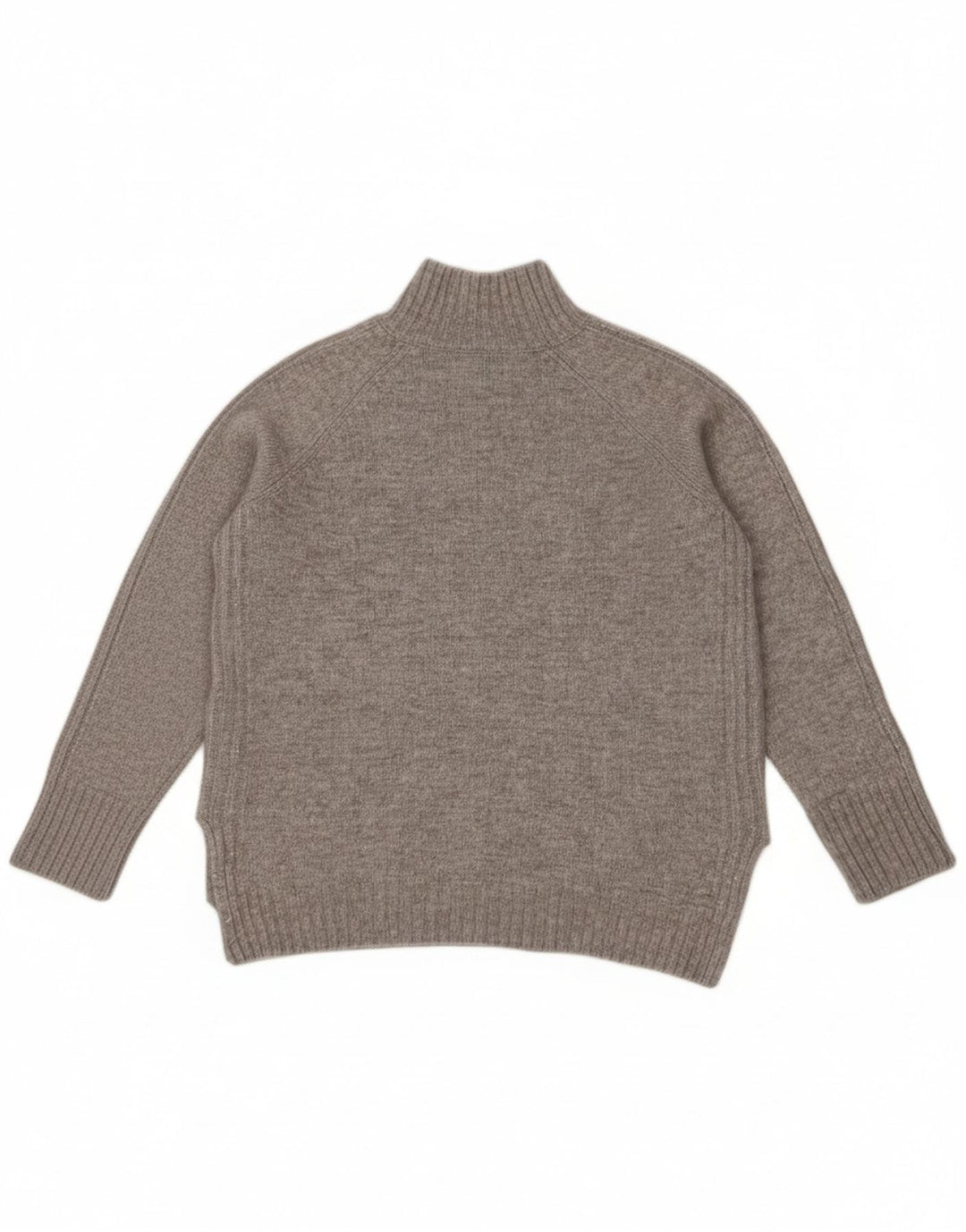 MASSIMO DUTTI Womens Turtle Neck Jumper Sweater UK 14 Large Grey Polyamide