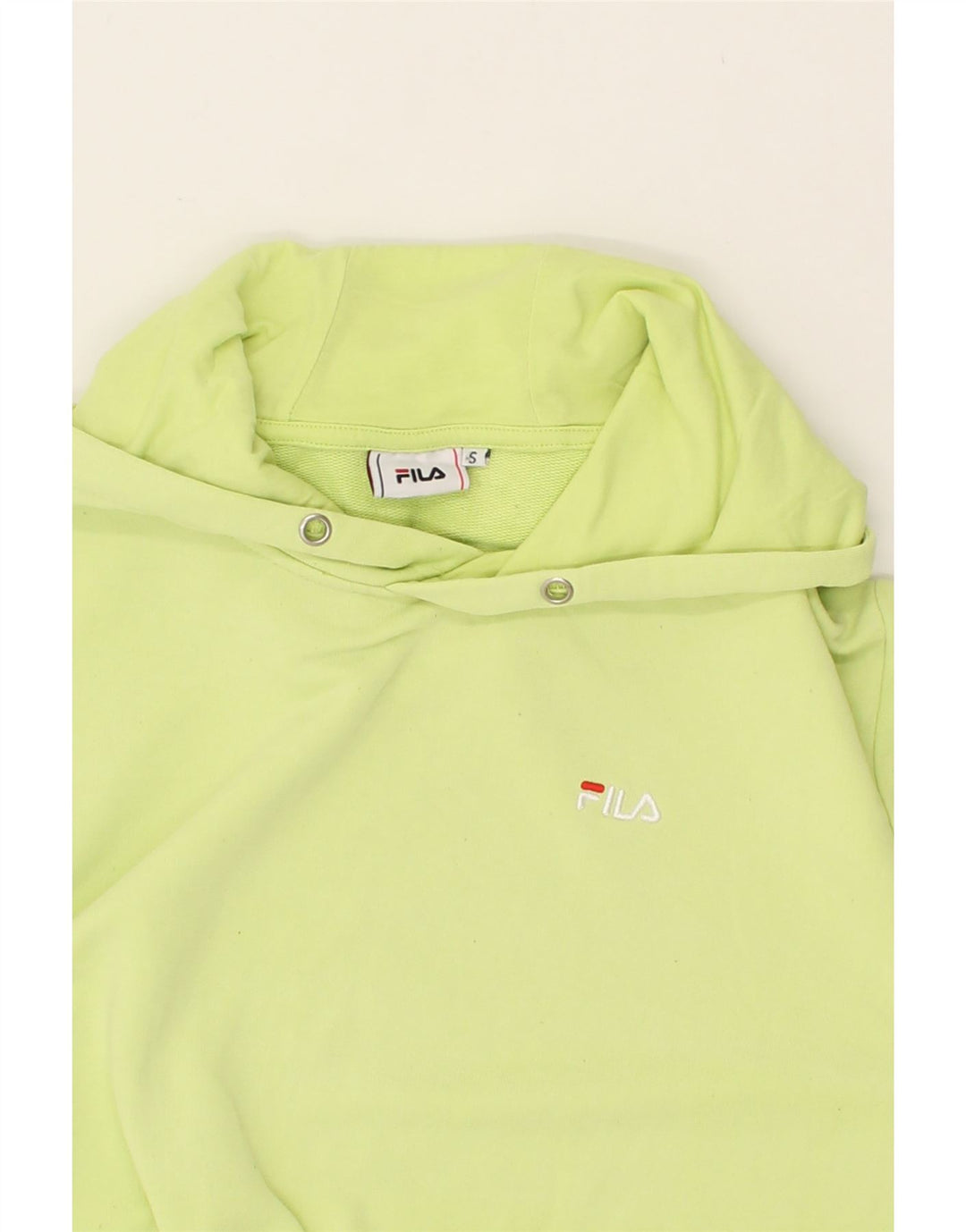 FILA Mens Hoodie Jumper Small Green Cotton Vintage Fila and Second-Hand Fila from Messina Hembry 