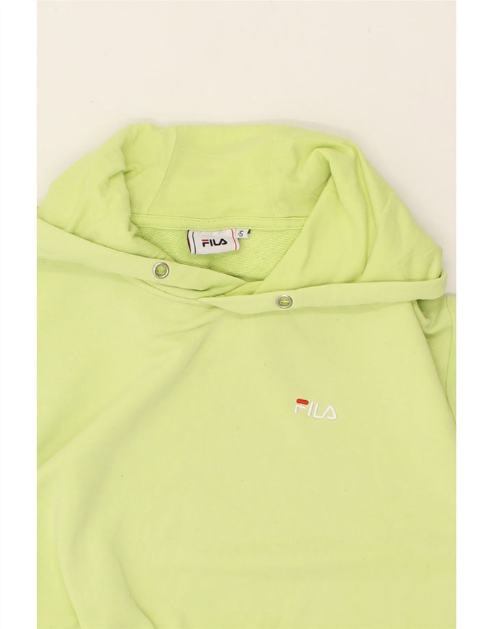 FILA Mens Hoodie Jumper Small Green Cotton Vintage Fila and Second-Hand Fila from Messina Hembry 