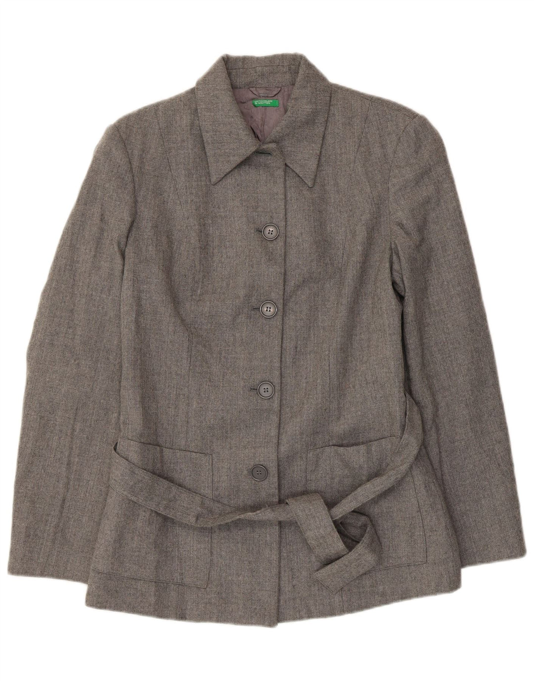 Benetton ženski sako sa 5 gumba IT 44 Srednje siva djevičanska vuna