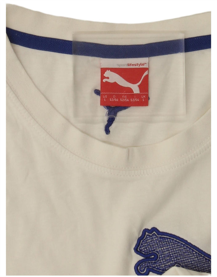 Puma muška velika bijela majica s grafičkim motivima