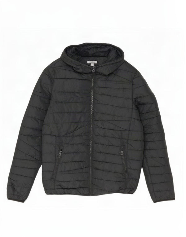 Jack & Jones muška podstavljena jakna s kapuljačom UK 36 mali crni poliester