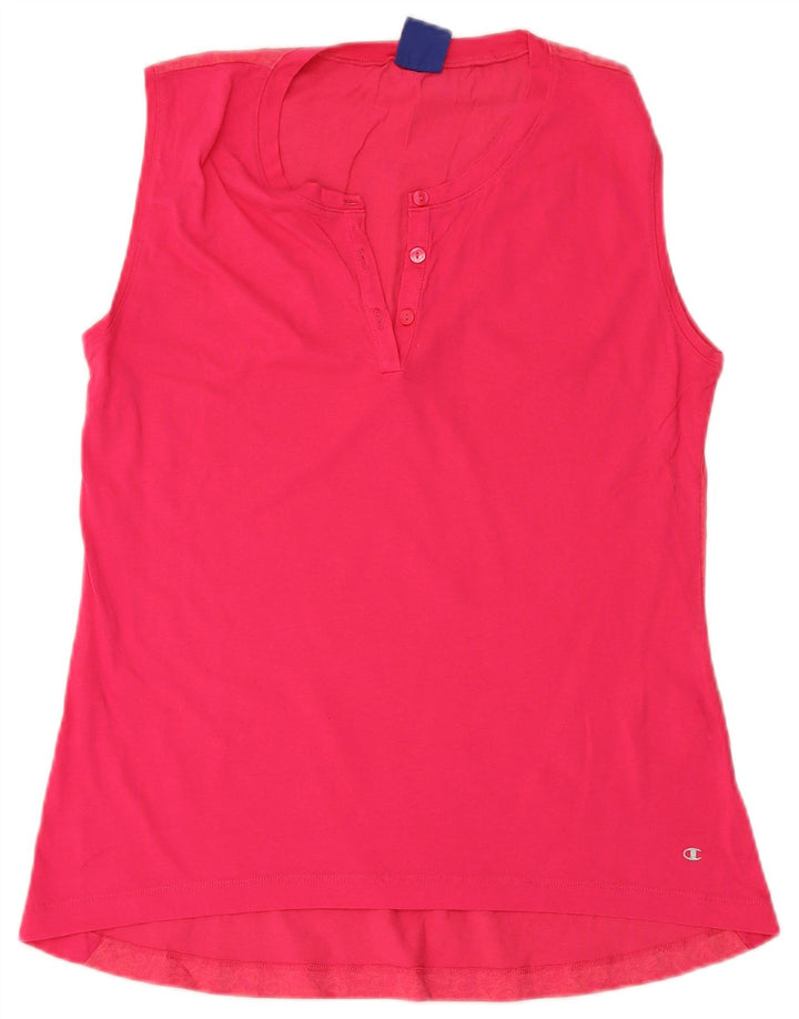 CHAMPION Womens Vest Top UK 14 Large Pink